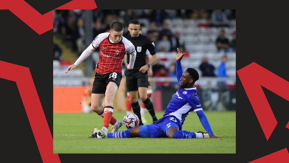 An image from Lincoln City versus Chesterfield.