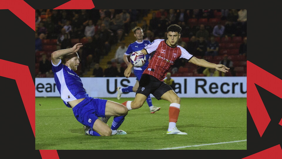 An image from Lincoln City versus Chesterfield.