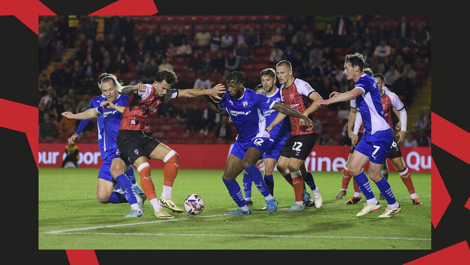 An image from Lincoln City versus Chesterfield.