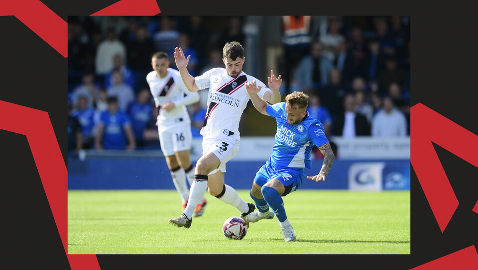 A match action image from City's 1-1 away draw at Peterborough United.