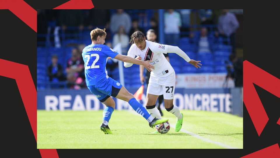 A match action image from City's 1-1 away draw at Peterborough United.