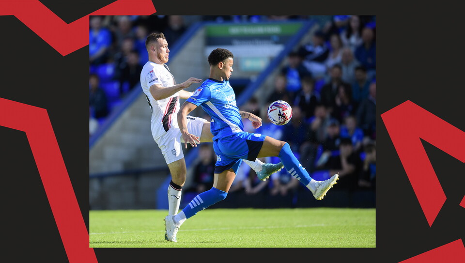 A match action image from City's 1-1 away draw at Peterborough United.