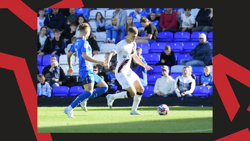 A match action image from City's 1-1 away draw at Peterborough United.