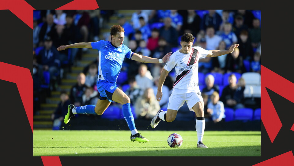 A match action image from City's 1-1 away draw at Peterborough United.