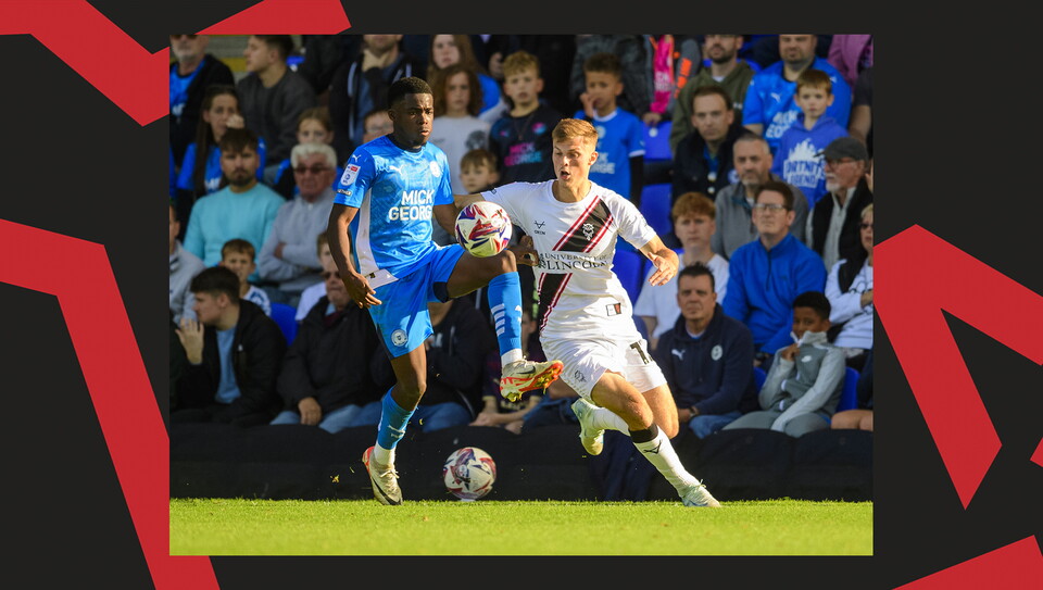 A match action image from City's 1-1 away draw at Peterborough United.