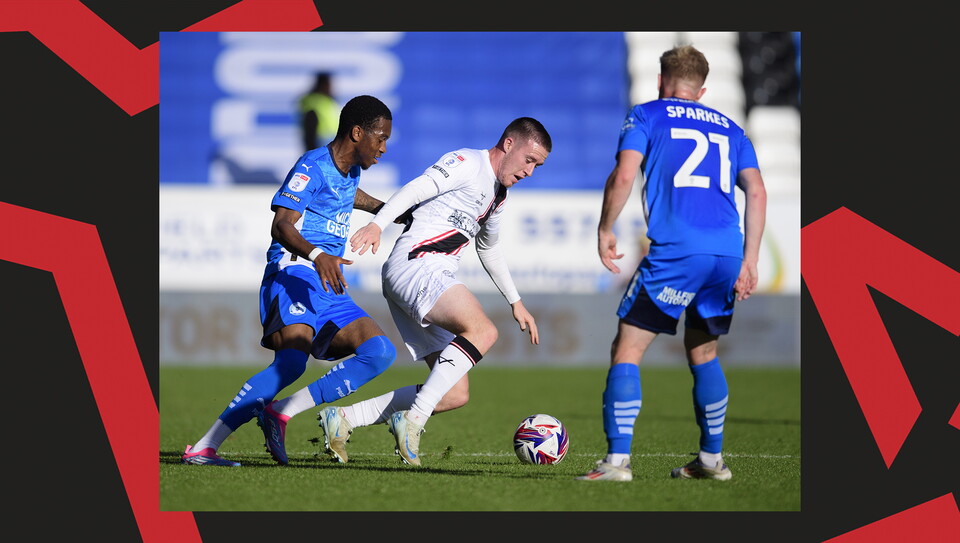 A match action image from City's 1-1 away draw at Peterborough United.