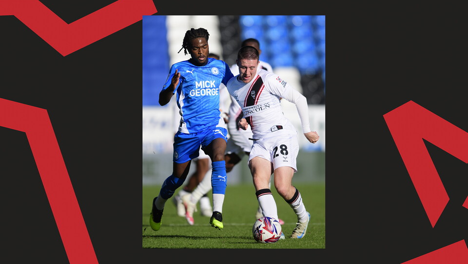 A match action image from City's 1-1 away draw at Peterborough United.