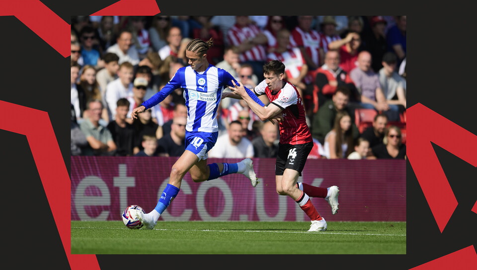 A match image from Lincoln City's 0-0 home draw against Wigan Athletic.