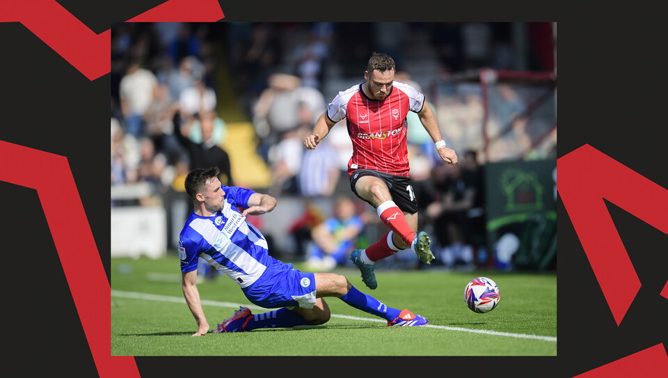 A match image from Lincoln City's 0-0 home draw against Wigan Athletic.