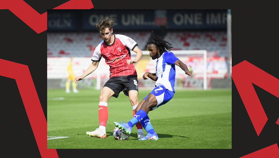 A match image from Lincoln City's 0-0 home draw against Wigan Athletic.