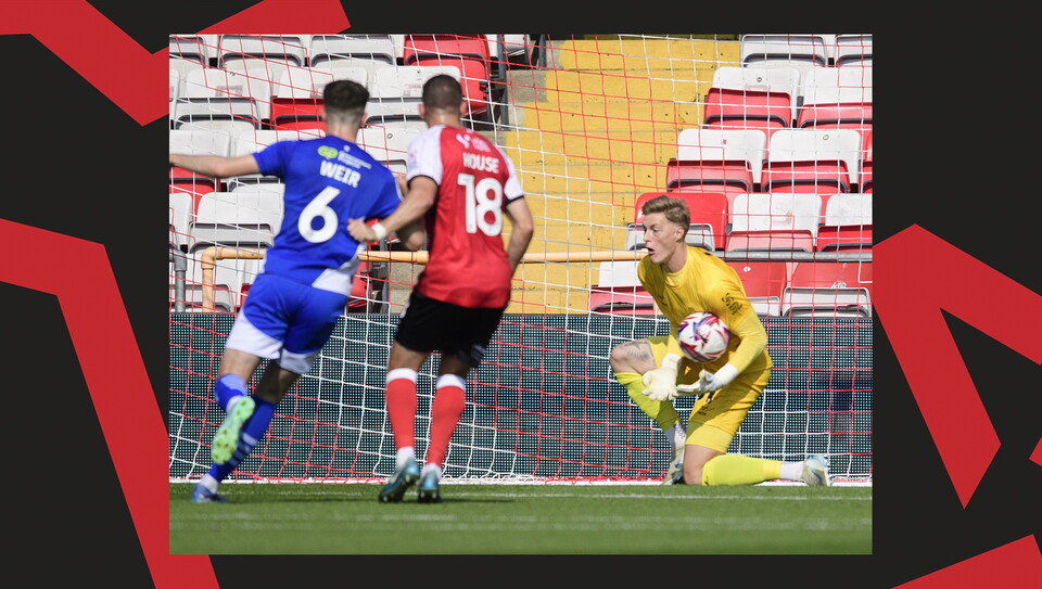 A match image from Lincoln City's 0-0 home draw against Wigan Athletic.