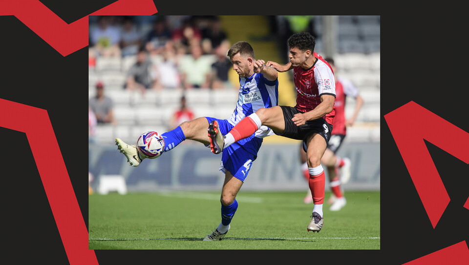 A match image from Lincoln City's 0-0 home draw against Wigan Athletic.