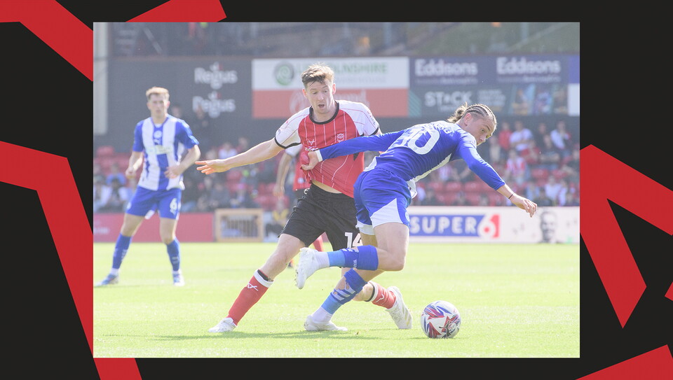 A match image from Lincoln City's 0-0 home draw against Wigan Athletic.