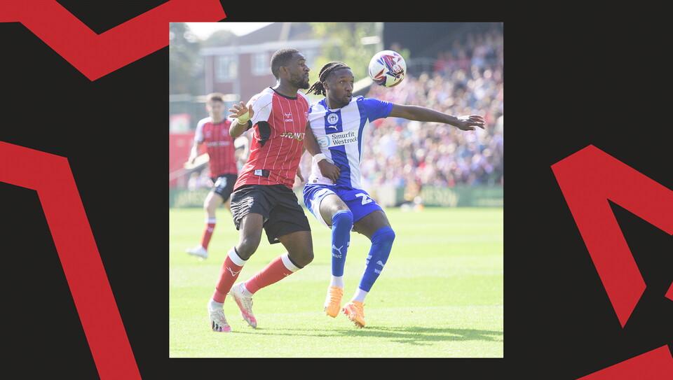 A match image from Lincoln City's 0-0 home draw against Wigan Athletic.