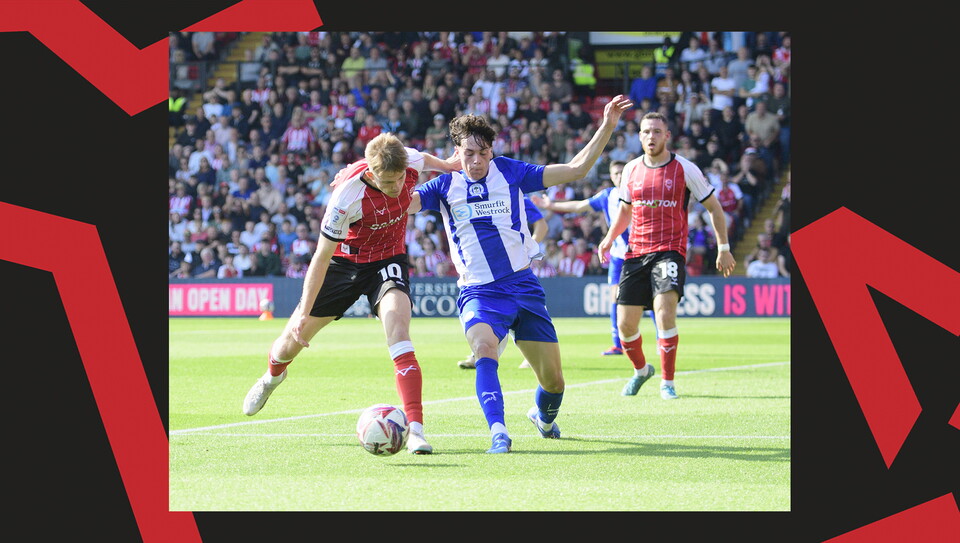 A match image from Lincoln City's 0-0 home draw against Wigan Athletic.
