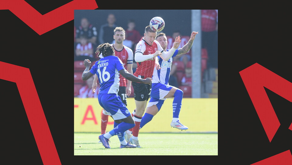 A match image from Lincoln City's 0-0 home draw against Wigan Athletic.