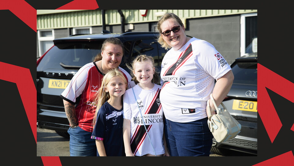 An image of supporters from Lincoln City's 0-0 home draw against Wigan Athletic.