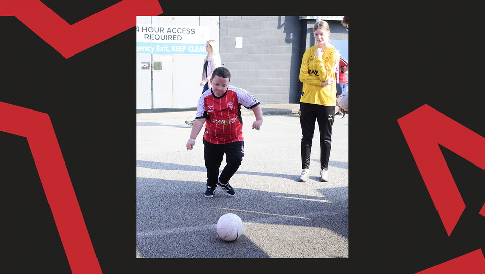 An image of supporters from Lincoln City's 0-0 home draw against Wigan Athletic.