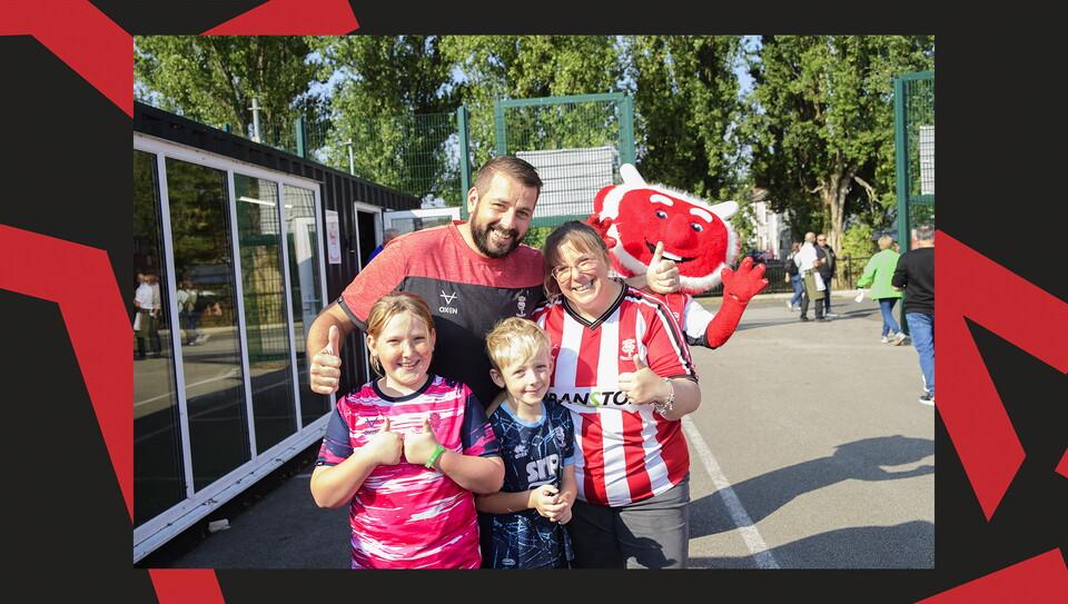 An image of supporters from Lincoln City's 0-0 home draw against Wigan Athletic.