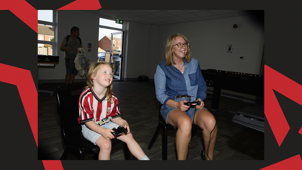 An image of supporters from Lincoln City's 0-0 home draw against Wigan Athletic.