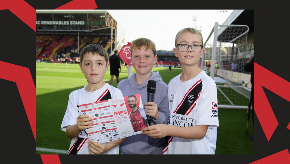 An image of supporters from Lincoln City's 0-0 home draw against Wigan Athletic.