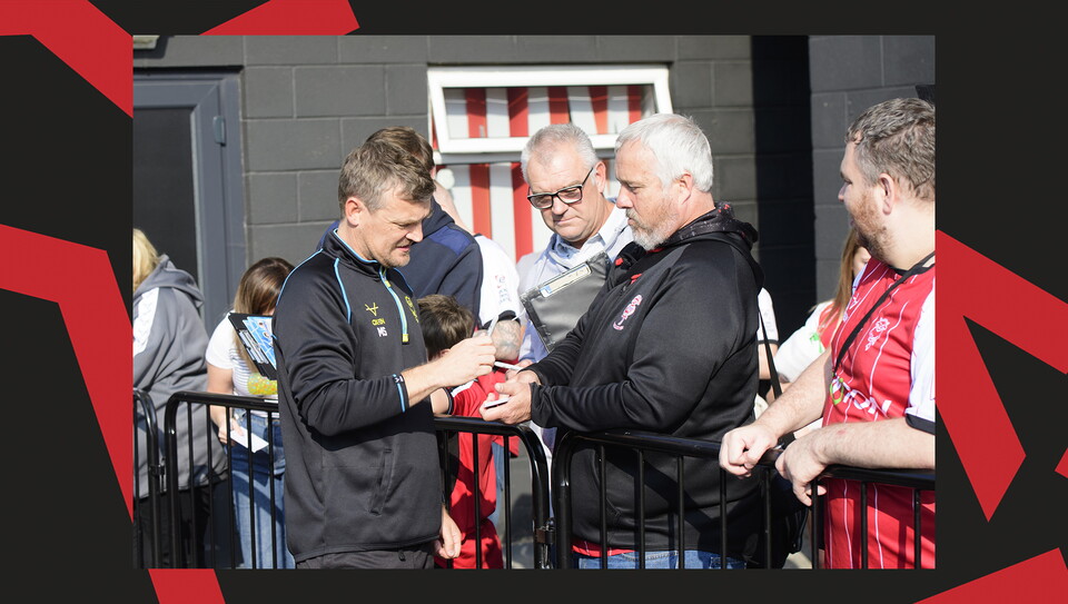 An image of supporters from Lincoln City's 0-0 home draw against Wigan Athletic.