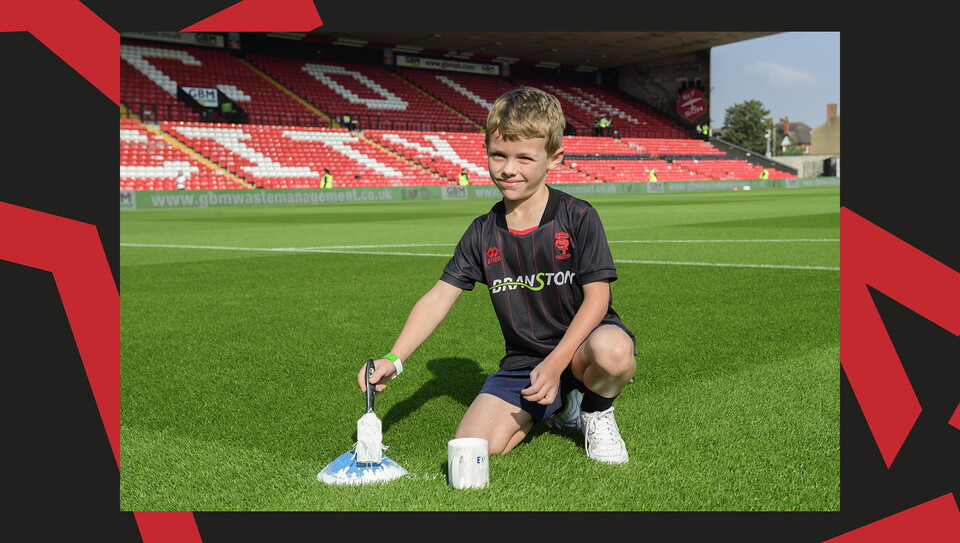An image of supporters from Lincoln City's 0-0 home draw against Wigan Athletic.