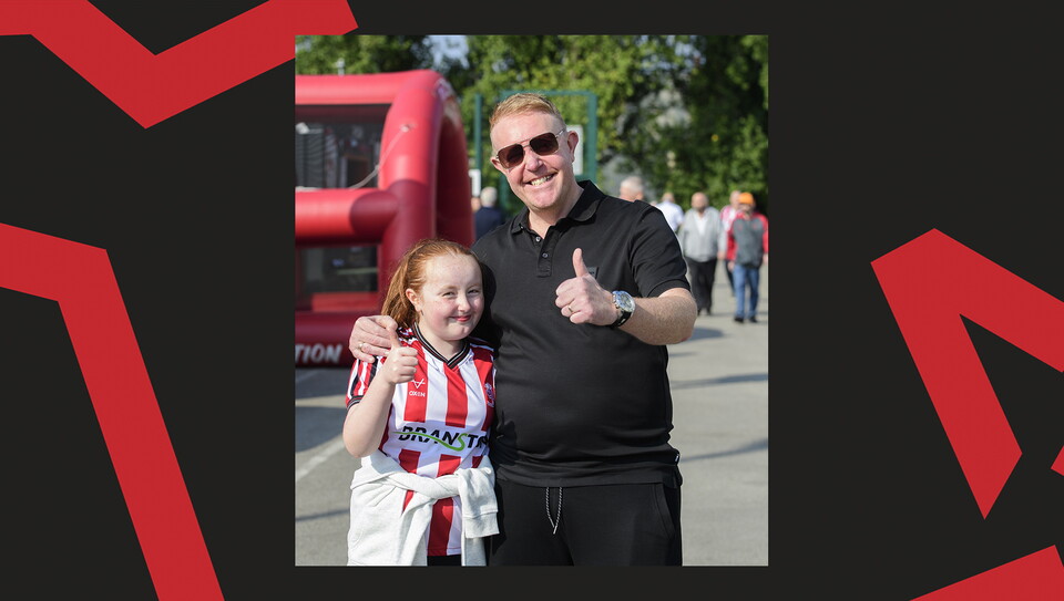 An image of supporters from Lincoln City's 0-0 home draw against Wigan Athletic.