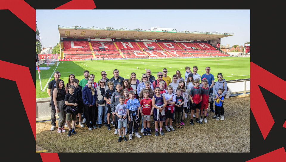 An image of supporters from Lincoln City's 0-0 home draw against Wigan Athletic.