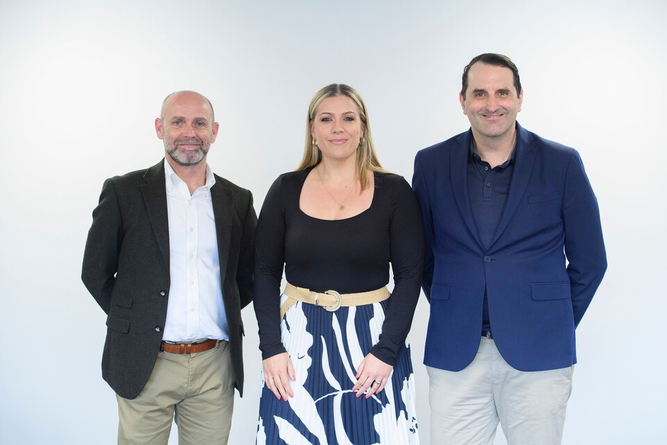 From left to right: Damian Froggatt, Caroline Carlin and Manuel Lonfat
