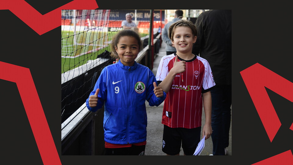 A fan image from the Imps' game against Birmingham City.