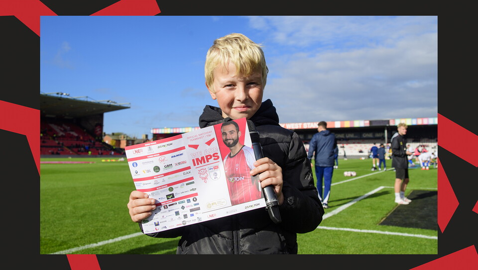 A fan image from the Imps' game against Birmingham City.