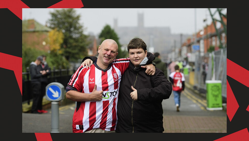 A fan image from the Imps' game against Birmingham City.