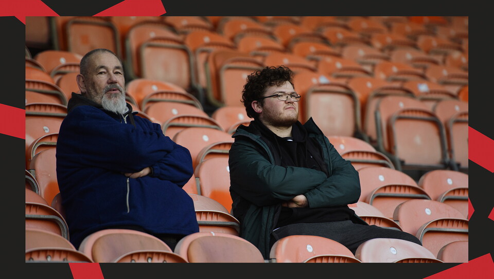 A fan photo from Lincoln City's away game at Blackpool.