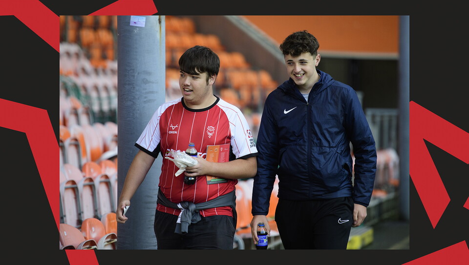 A fan photo from Lincoln City's away game at Blackpool.