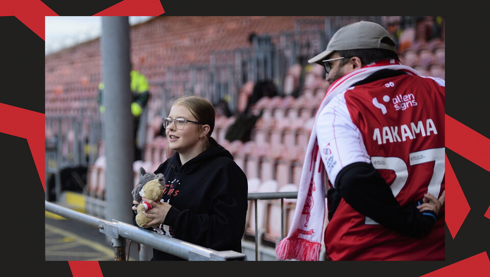 A fan photo from Lincoln City's away game at Blackpool.