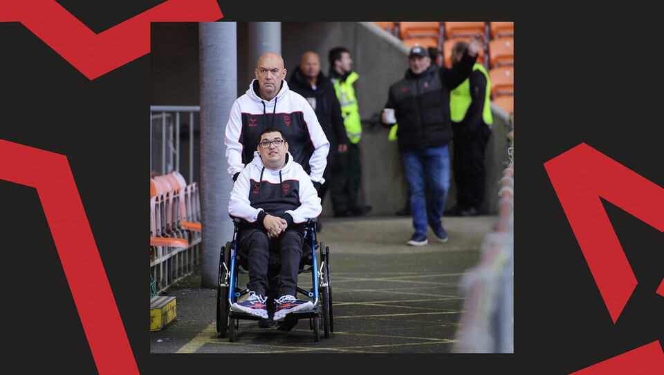 A fan photo from Lincoln City's away game at Blackpool.