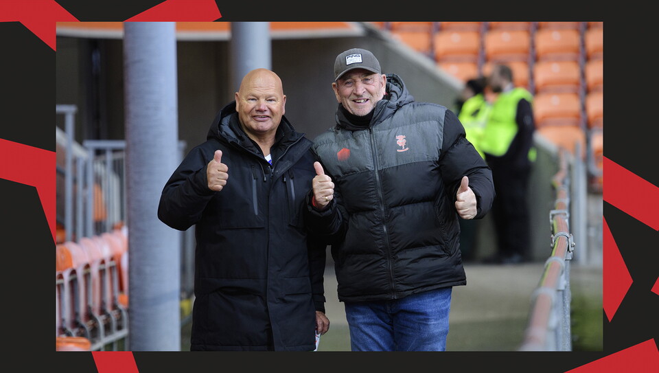A fan photo from Lincoln City's away game at Blackpool.