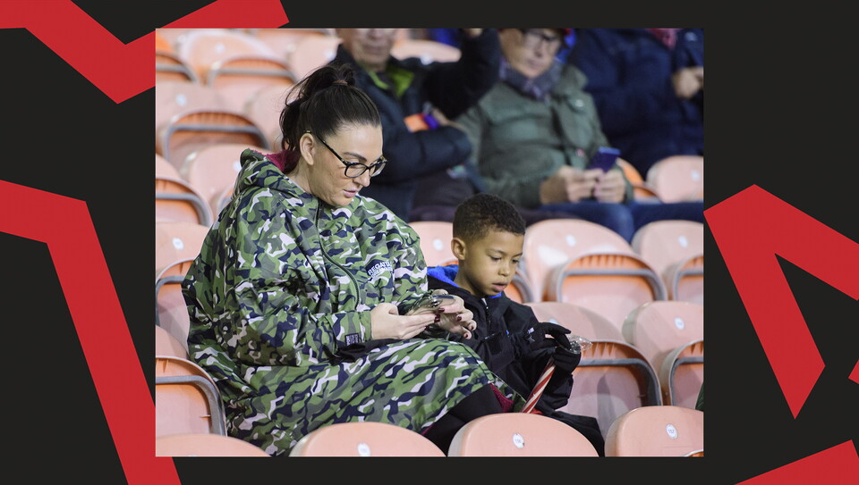 A fan photo from Lincoln City's away game at Blackpool.