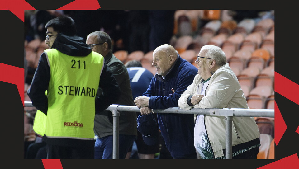 A fan photo from Lincoln City's away game at Blackpool.