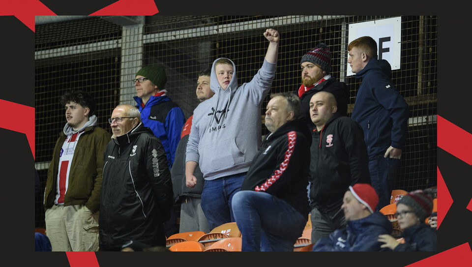 A fan photo from Lincoln City's away game at Blackpool.