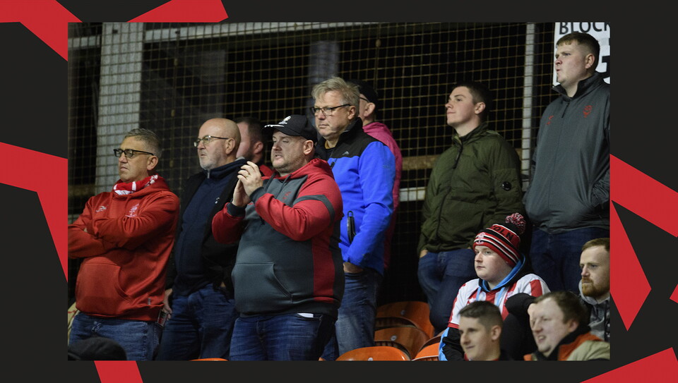 A fan photo from Lincoln City's away game at Blackpool.