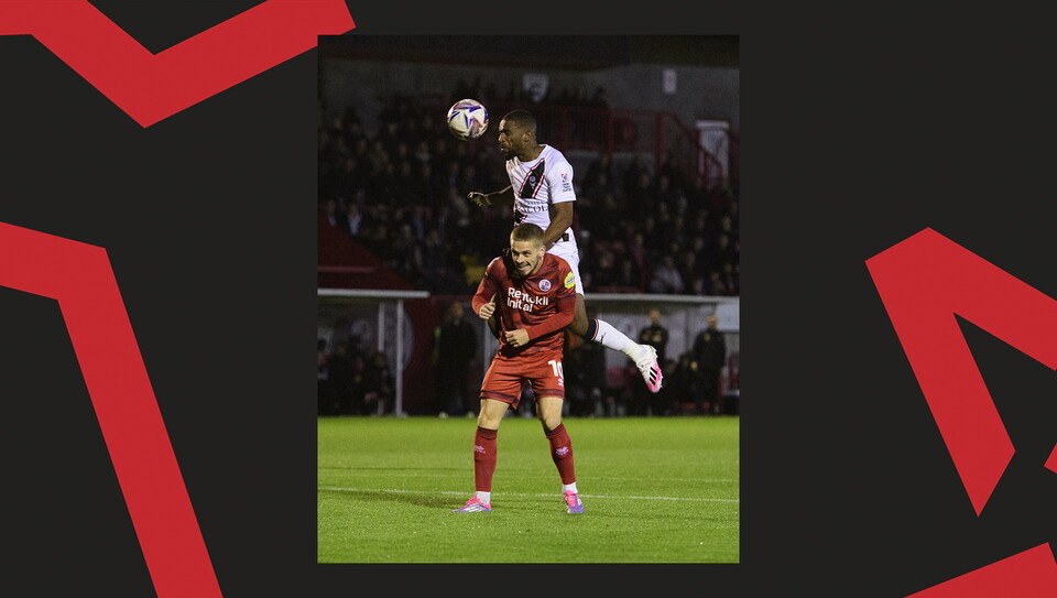 A match action image from City's away game at Crawley Town.