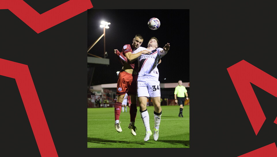 A match action image from City's away game at Crawley Town.