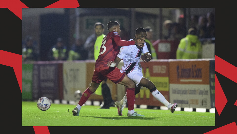 A match action image from City's away game at Crawley Town.