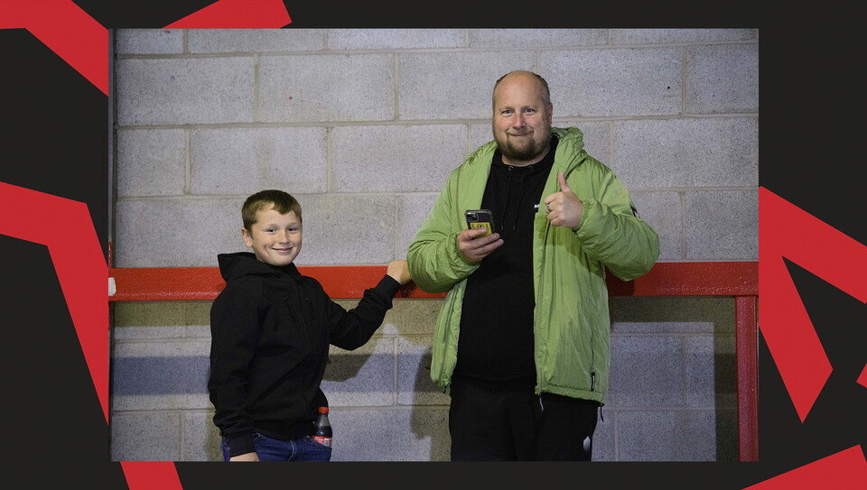 A fan action image from City's away game at Crawley Town.