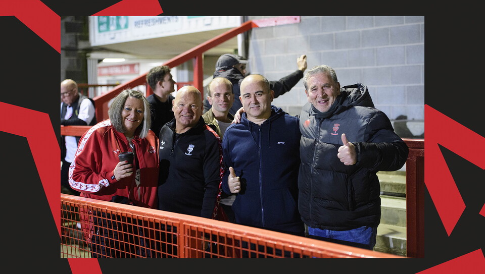 A fan action image from City's away game at Crawley Town.