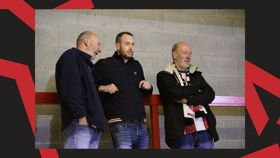 A fan action image from City's away game at Crawley Town.