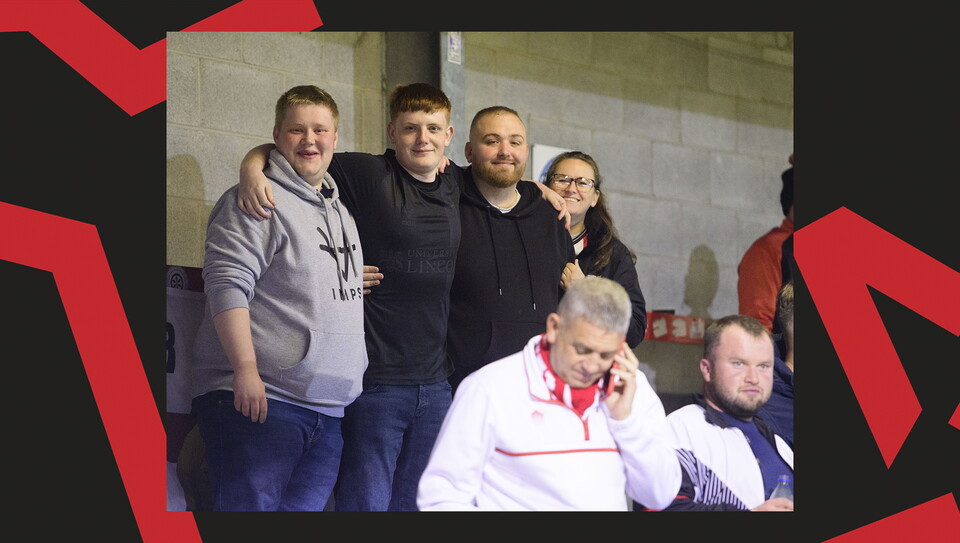 A fan action image from City's away game at Crawley Town.
