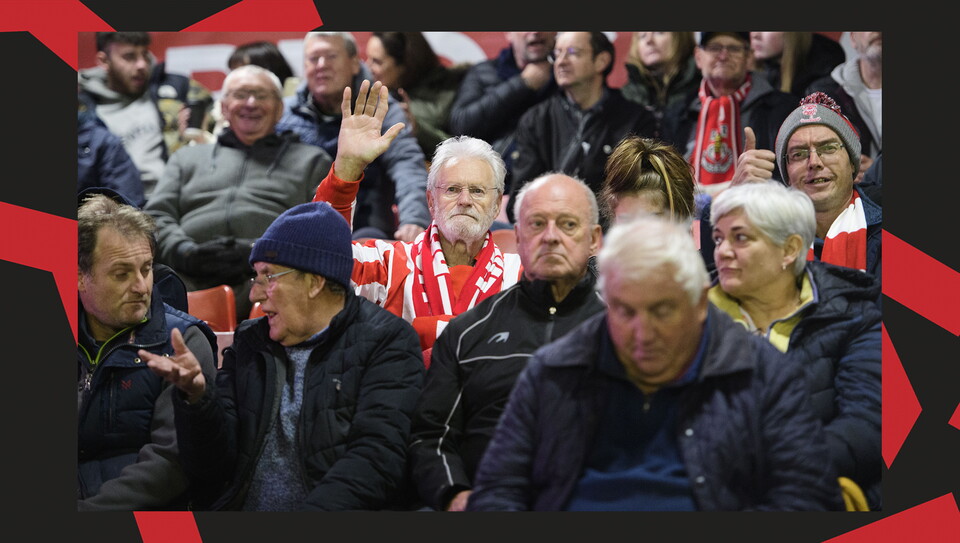 A fan action image from City's away game at Crawley Town.